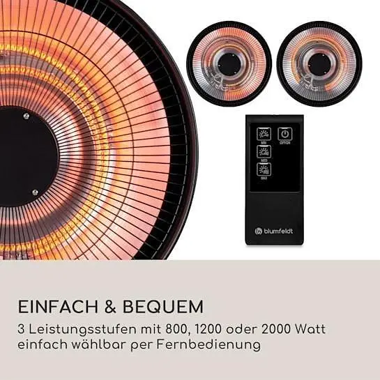 Обігрівач інфрачервоний blumfeldt Heatbell Wall Smart patio (10038413) - фото 6