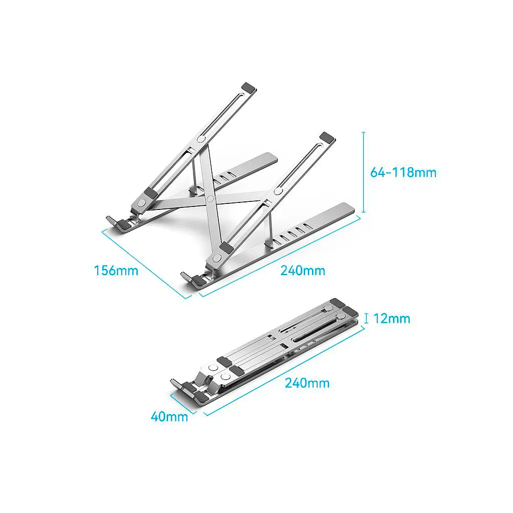 Підставка до ноутбука Vention Laptop X-type Stand Silver Aluminum Alloy (KDMI0) - фото 11