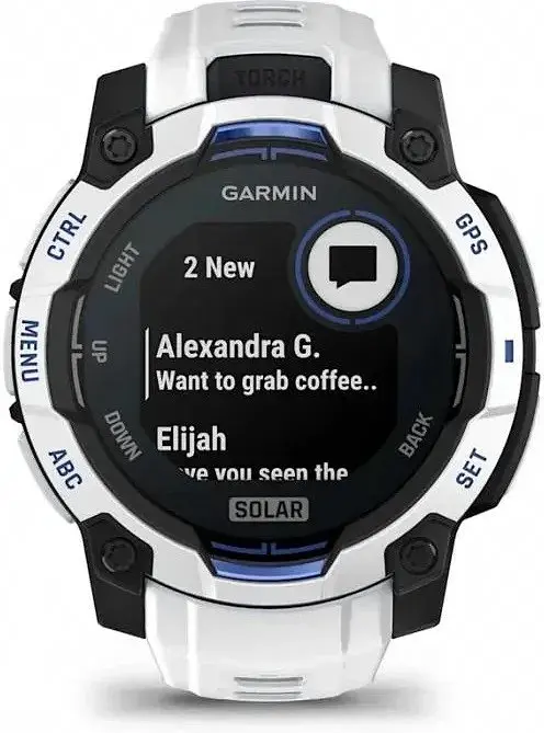 Смарт-годинник Garmin Instinct 3 45mm Solar Whitestone with Whitestone Band (010-02934-03/43) - фото 2