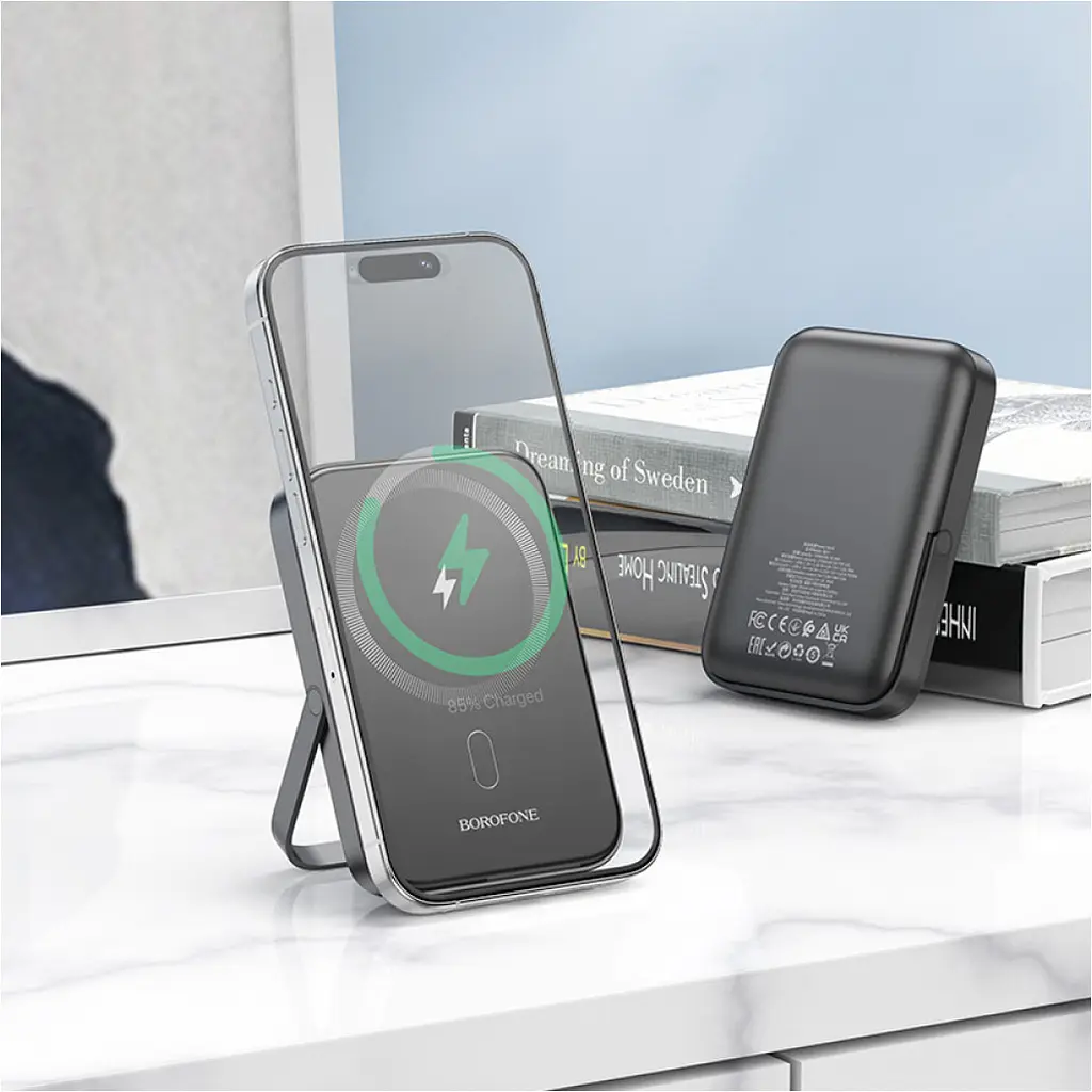 Зовнішній акумулятор Borofone BJ51 Kody Magsafe 5000mAh 20W Black [115764] - фото 6