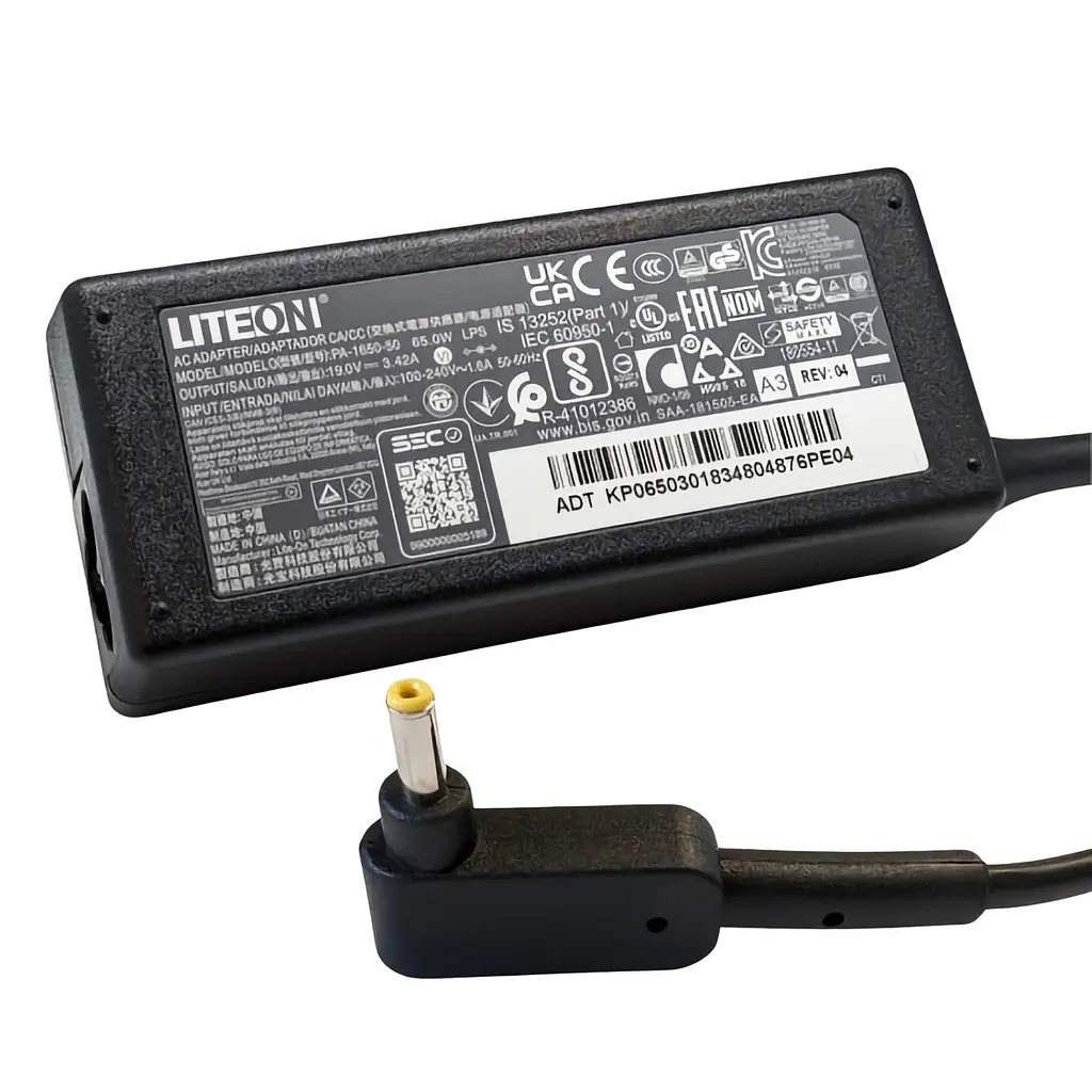 Блок живлення (зарядка) для ноутбука Acer 65W LITEON PA-1650-50 (19V 3,42А 3,0x1,1мм) KP.06503.018, 65W, 19V, 3.42A, 3,0ммx1,1мм - фото 4