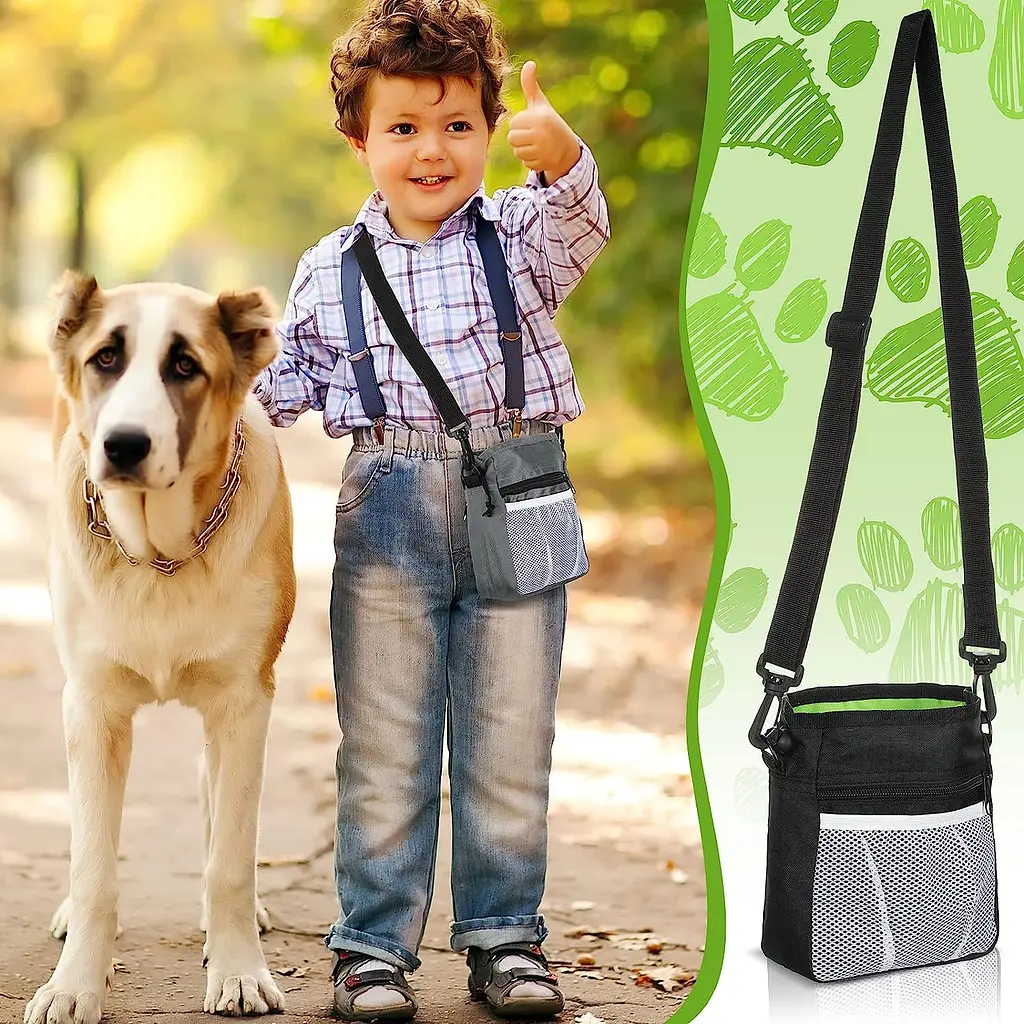 Сумка для вигулу і тренувань собак Voyager Pet Nylon Waterproof Dog Treat Training Pouch grey - фото 6