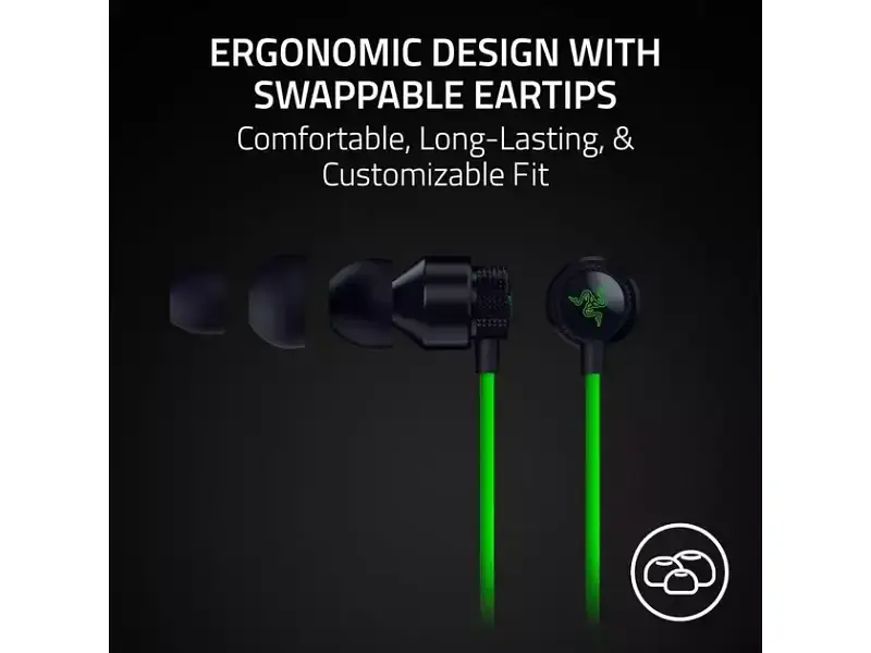 Навушники з мікрофоном Razer Hammerhead V3 Green/Black (RZ12-05590100-R3AC) - фото 4
