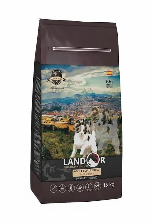 Сухий корм Landor Adult Small Breed Duck&Rice Ландор для дорослих собак дрібних порід Качка з рисом 15 кг - фото 2