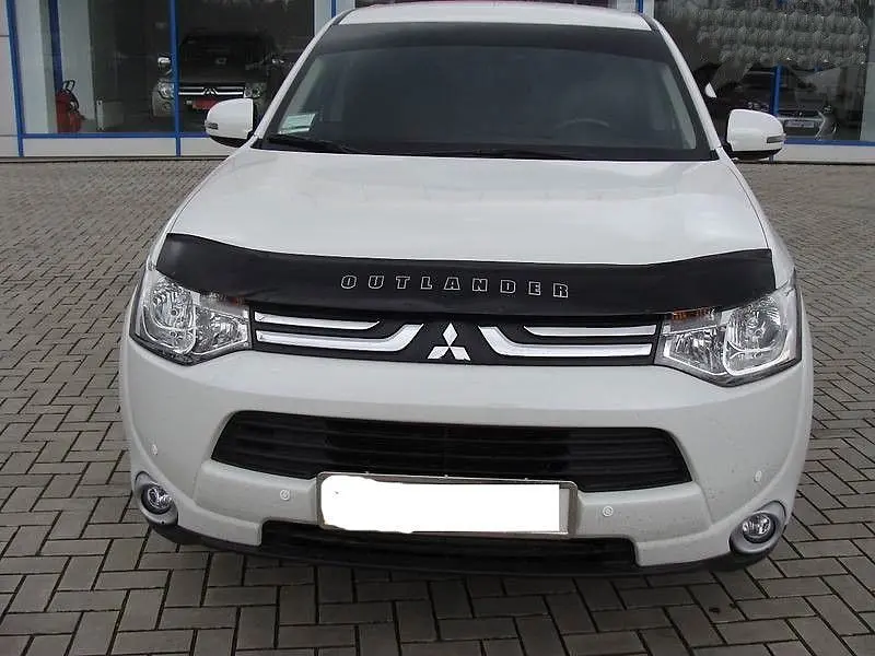Дефлектор капоту мухобійка для Mitsubishi Outlander 2012-2021 Євро Кріплення (Vip Tuning) MSH25 - фото 3