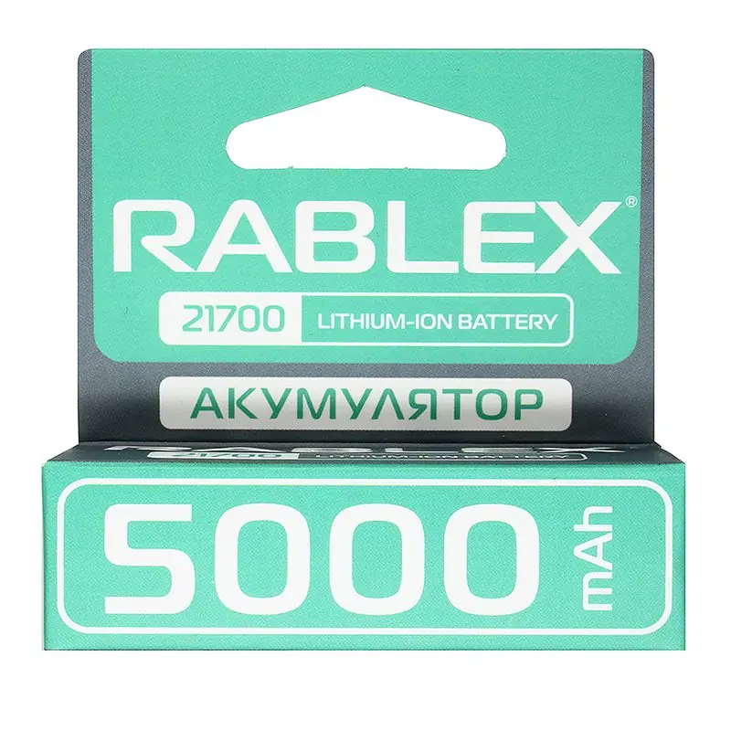 Батарейка акумуляторна RABLEX 21700 5000 mAh Li-Ion 3.7V - фото 2