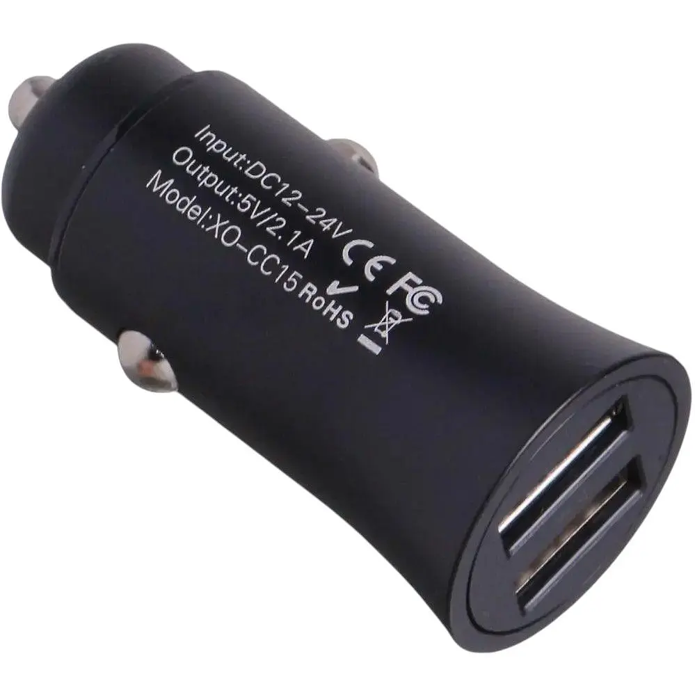 Автомобільний зарядний пристрій XO CC15 2.1A/2 USB/12-24V Black - фото 3