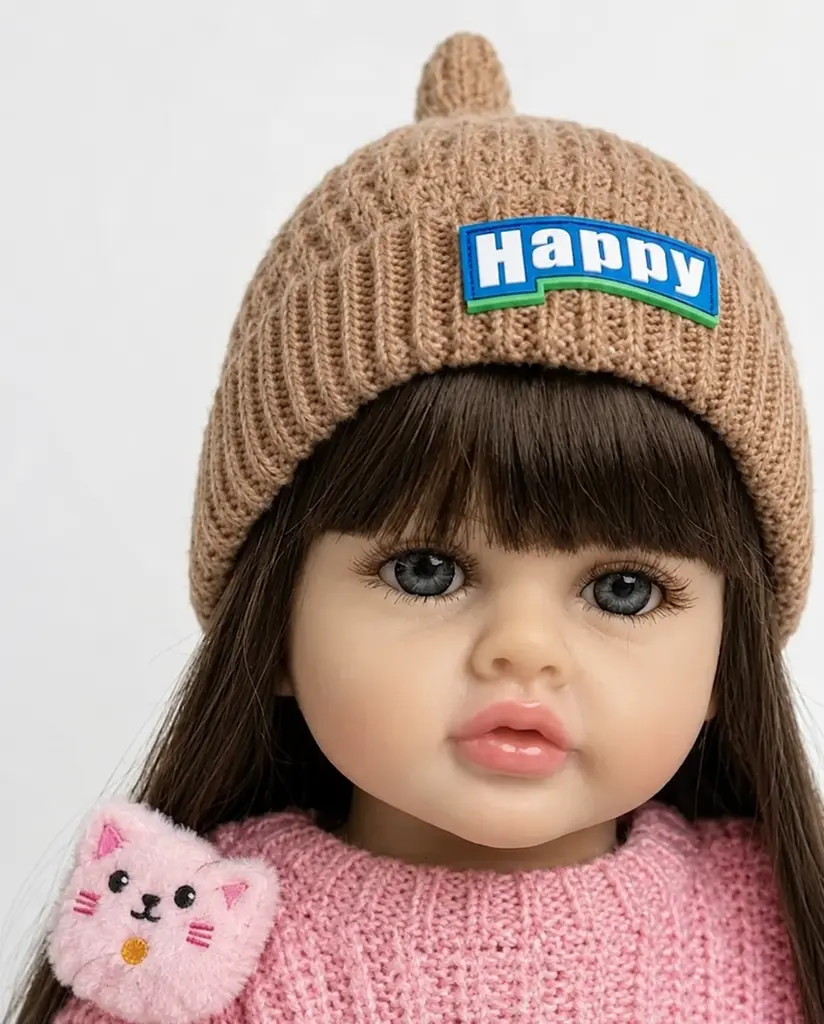 Реалістична Кукла Реборн 55 см повністю вінілова Doll Reborn Baby К0100206 - фото 2