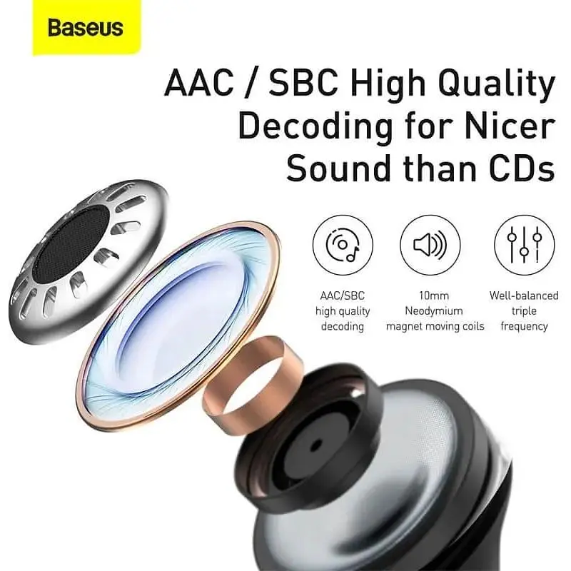 Наушники беспроводные Baseus S1 Simu ANC TWS (NGS1-01) с беспроводной зарядкой черные - фото 10