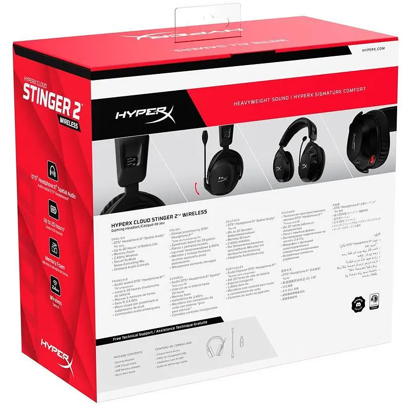 Навушники з мікрофоном HyperX Cloud Stinger 2 Wireless Black (676A2AA) - фото 10