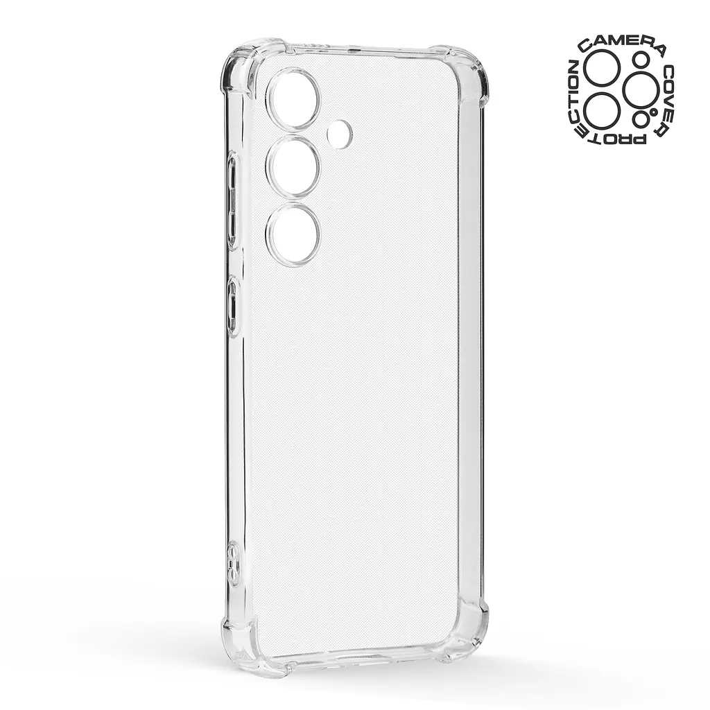Прозрачный чехол для Samsung Galaxy S24 5G (SM-S921) с защитой камеры и усиленными бортами, тонкий, силиконовый, бесцветный, ударостойкий, противоударный бампер c закрытой камерой, ArmorStandart (ARM83399) - фото 2