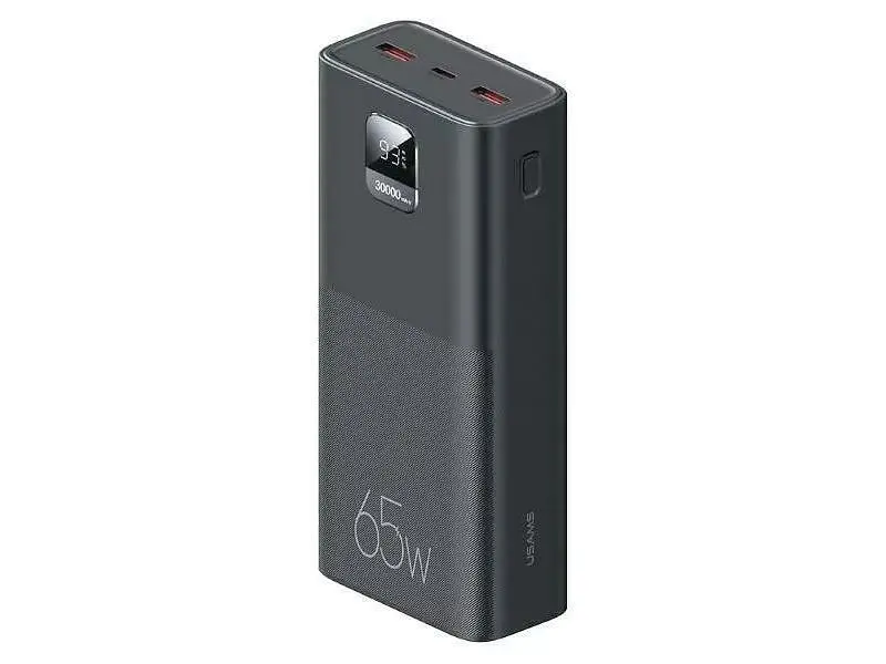 Зовнішній акумулятор (Power Bank) USAMS US-CD185 PB68 30000mAh 65W Black (ATXLOGTC01)