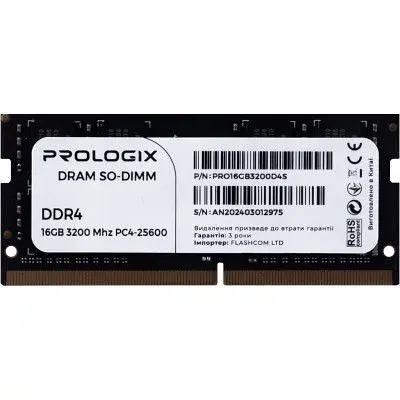 Модуль пам'яті для ноутбука SoDIMM DDR4 16GB 3200 MHz Prologix (PRO16GB3200D4S) - фото 5