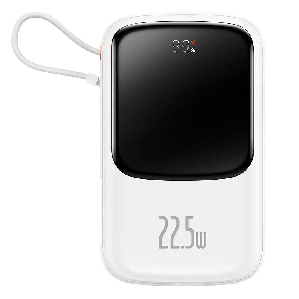 Портативна батарея Baseus Qpow Pro Digital Display Fast Charge Power Bank 20000mAh 22.5W PPQD030102 White - фото 2