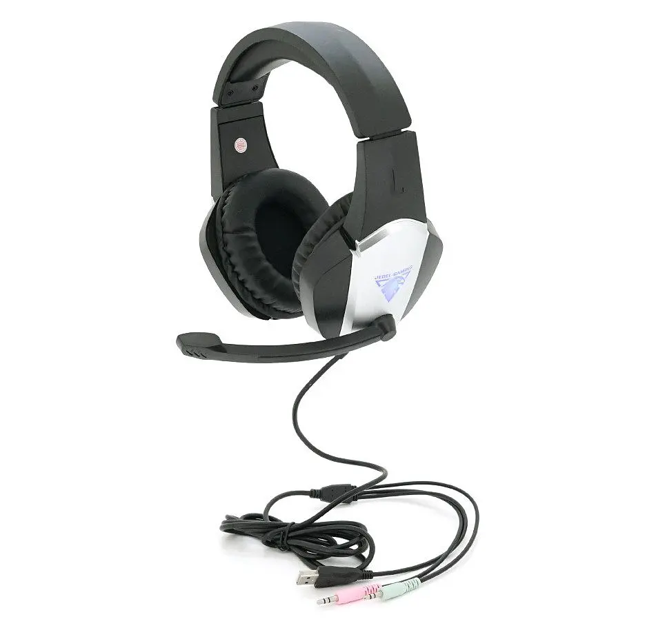 Ігрові навушники з мікрофоном Jedel HG220 Black-Silver - фото 4