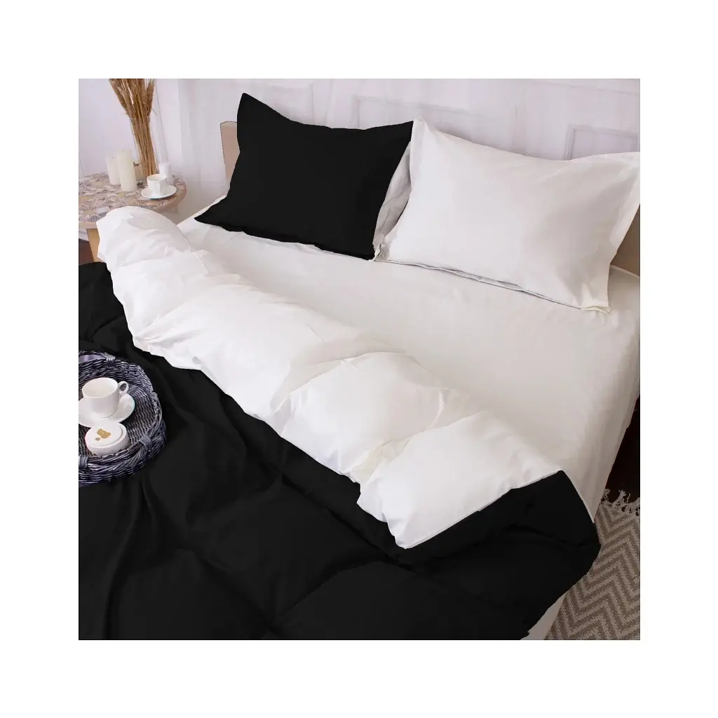 Постільна білизна MirSon Poplin Line 002 + 099 Alyssa 200 x 220 (2200006281054) - фото 2