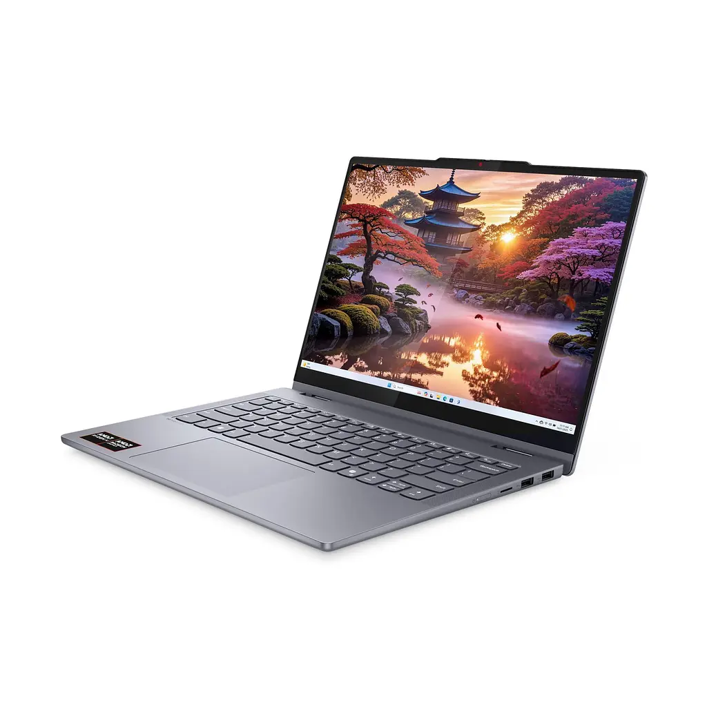 Ноутбук Lenovo IdeaPad 5 14IAL10 2-в-1, (83KT002BRM), AMD Ryzen AI 7350 до 5 ГГц, 14" WUXGA, 16 ГБ, 1 ТБ, графіка AMD Radeon 860M, FreeDOS, Luna Gray - фото 4