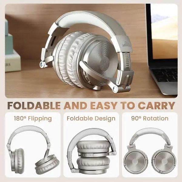 Наушники OneOdio Studio Pro C Bluetooth+3,5мм Silver (Pro C Silver) - фото 6