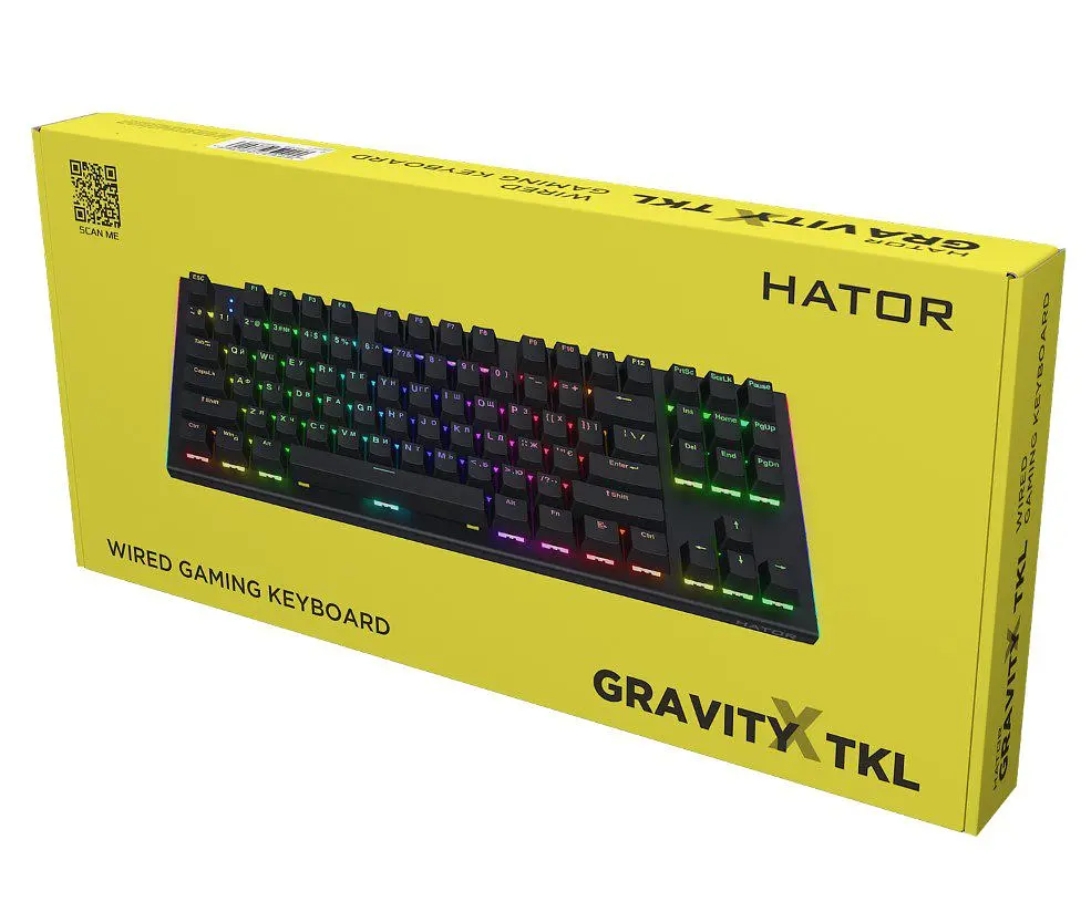 Клавиатура игровая механическая Hator HTK-550UA Black Gravity X TKL Orange - фото 6