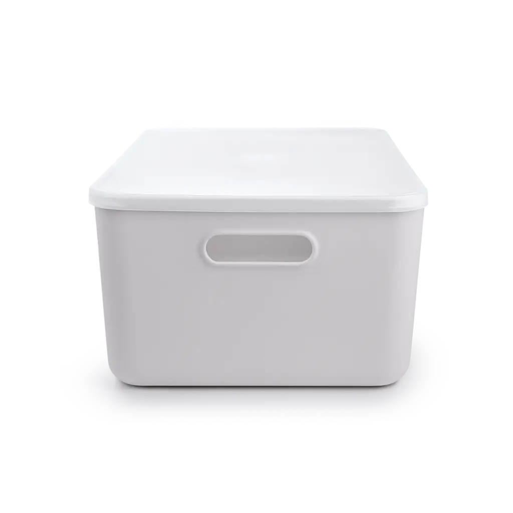 Комплект XL: ящик для хранения МВМ My Home FH-13 XL 360х257х160 мм и крышка FH-16 светло-серый (FH-13/FH-16 LIGHT GRAY) - фото 2