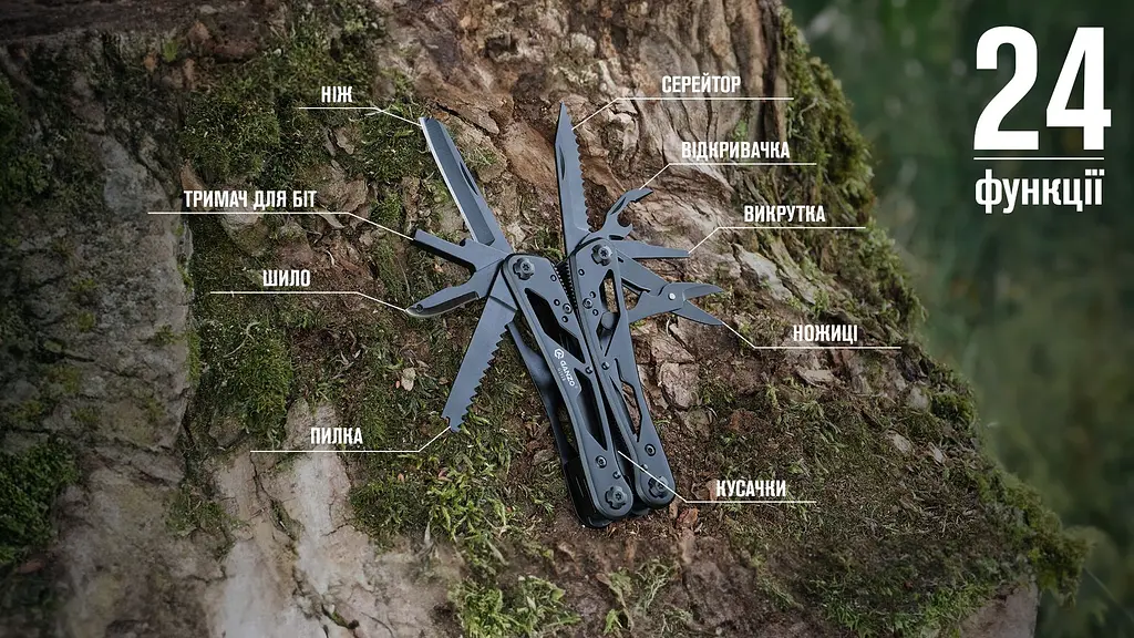 Мультитул Ganzo Multi Tool (G202B), Чорний - фото 20