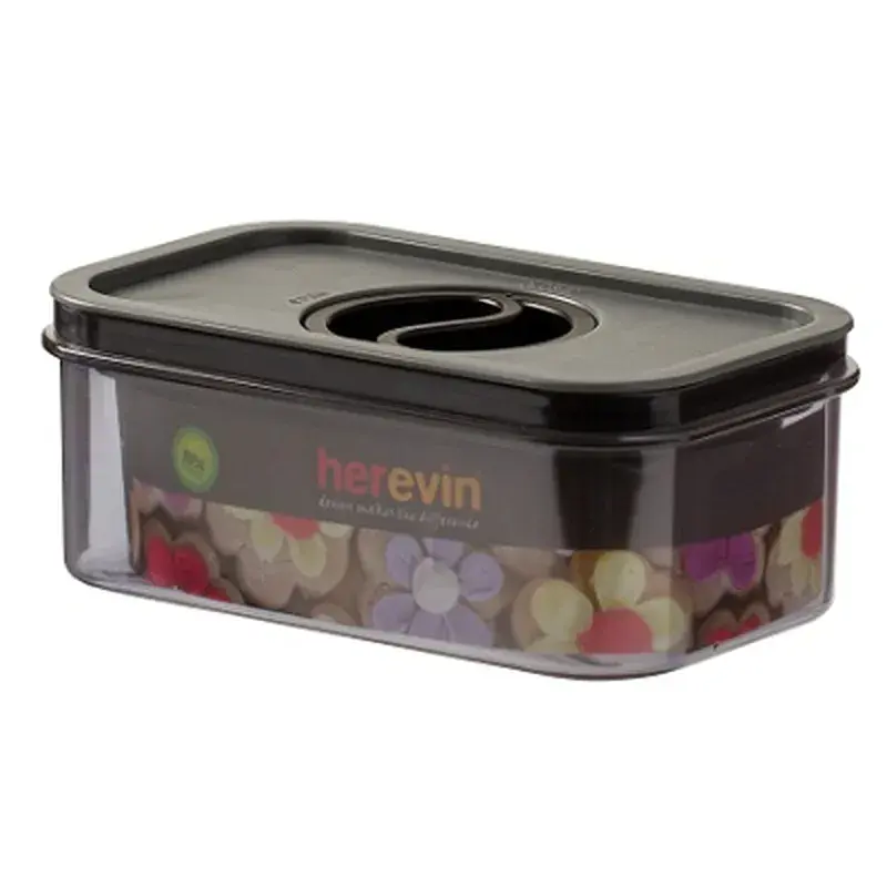 Харчовий контейнер Herevin Canister-Vacuum Lid-White-Black вакумна кришка 0.6 л (161174-000) - фото 3