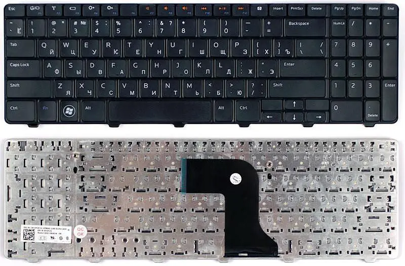 Клавіатура для ноутбука Dell Inspiron (M5010, N5010) Black, RU/EN - фото 3