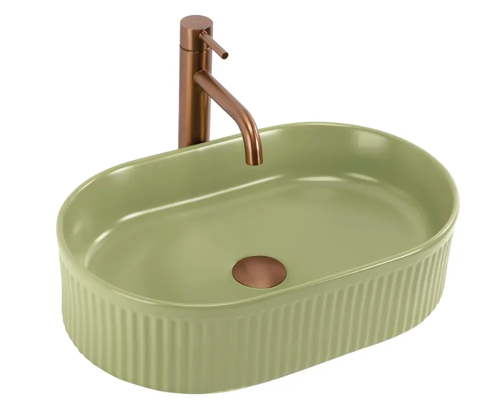 Умивальник Rea Vanda накладний 49x31 см pistachio matt REA-U3612