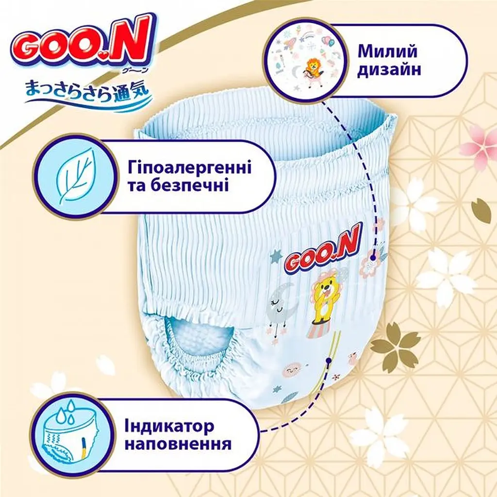 Набор трусики-подгузники Goo.N Premium Soft размер 3(M) 7-12 кг доу-пак 100 шт. - фото 6