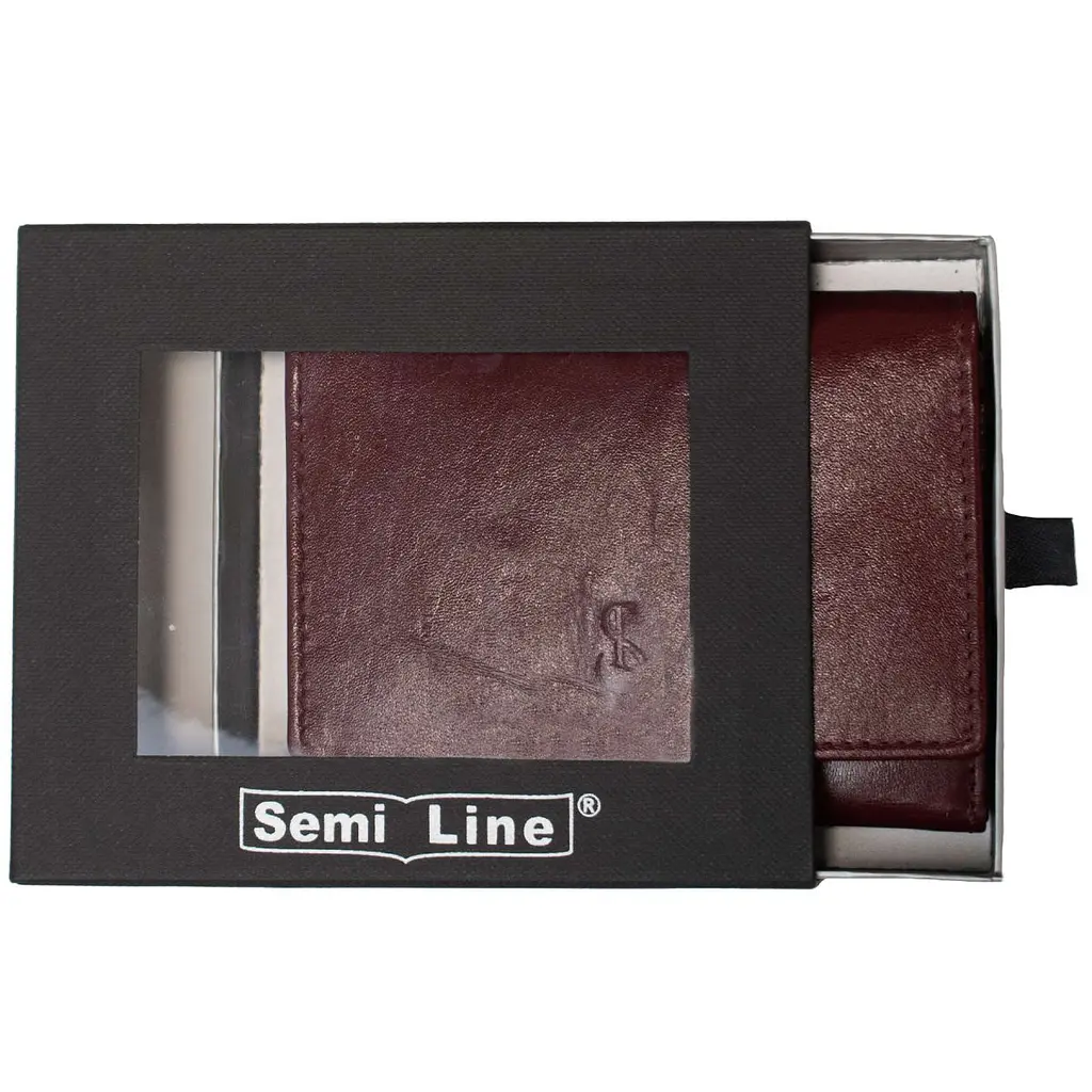 Гаманець жіночий шкіряний Semi Line RFID Dark Red (P8263-2) - фото 3