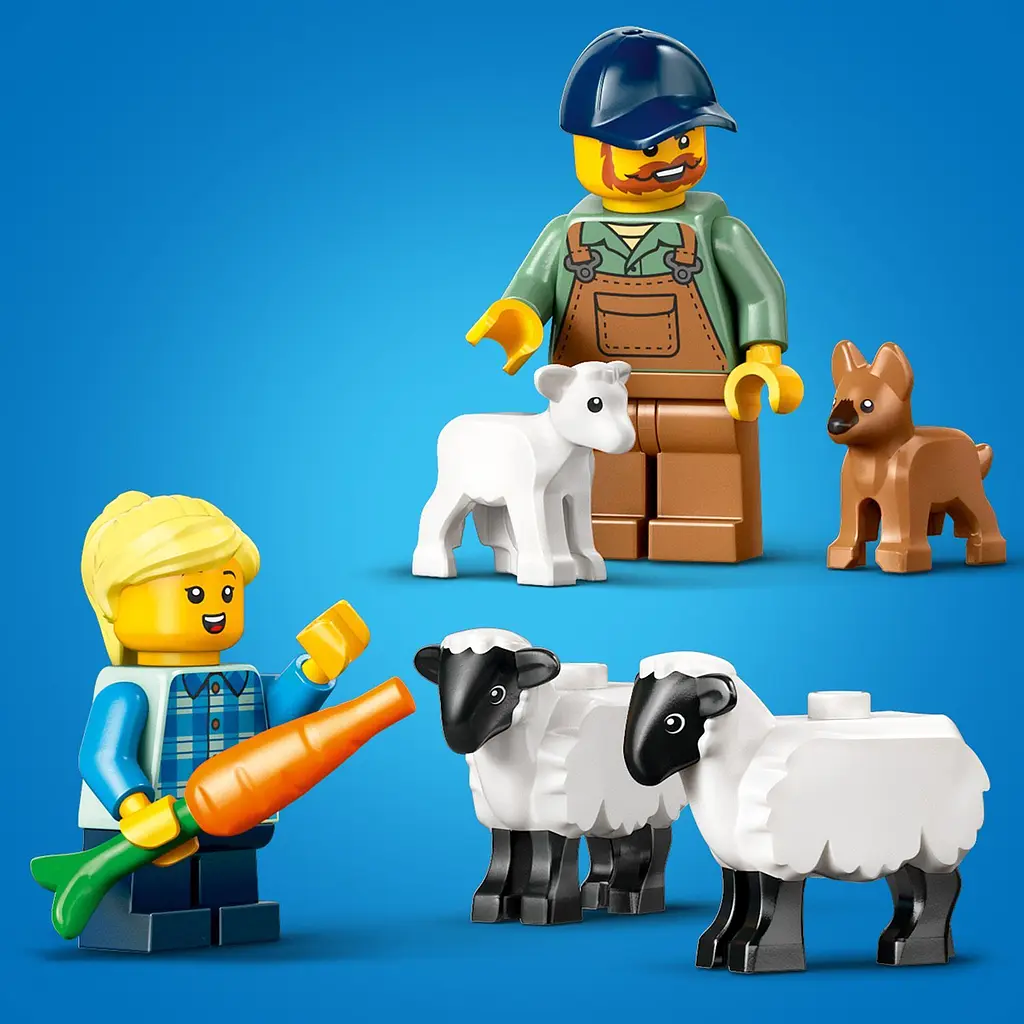 Конструктор LEGO City Червоний фермерський трактор із причепом і вівцями 116 деталей (60461) - фото 8