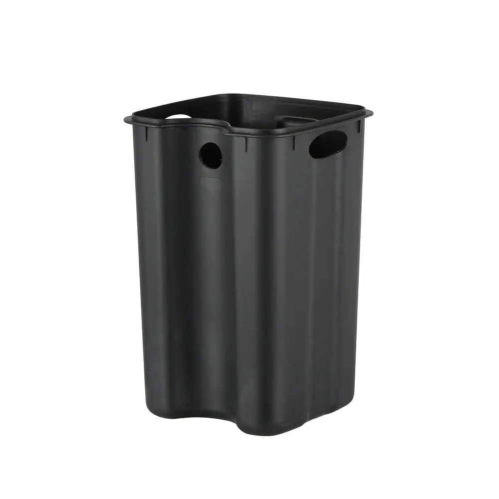 Відро для сміття з плавним закриттям квадратне Zerix Kubix-TC0108 SS Color 8л нержавіюча сталь ZX5891, Нержавіюча сталь - фото 3