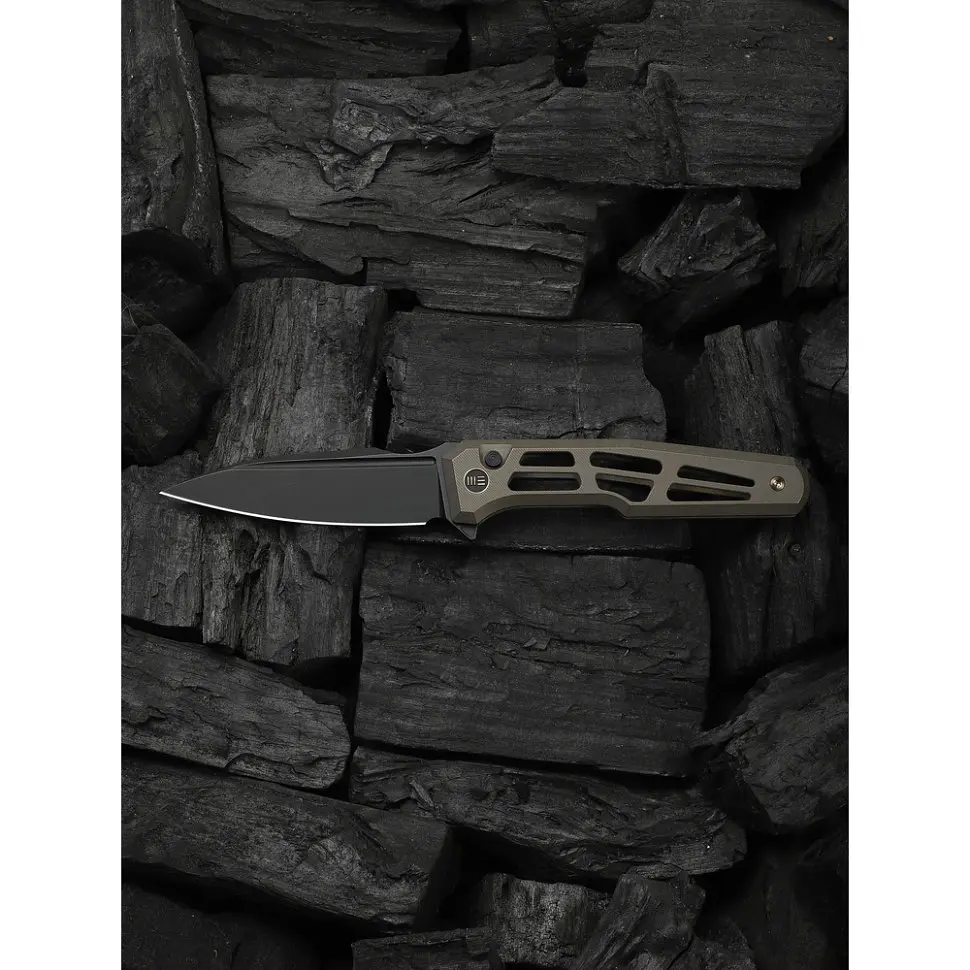 Ніж складаний туристичний Weknife Dressytak (8.6 см) Bohler M390 / Titanium бронзовий - фото 9