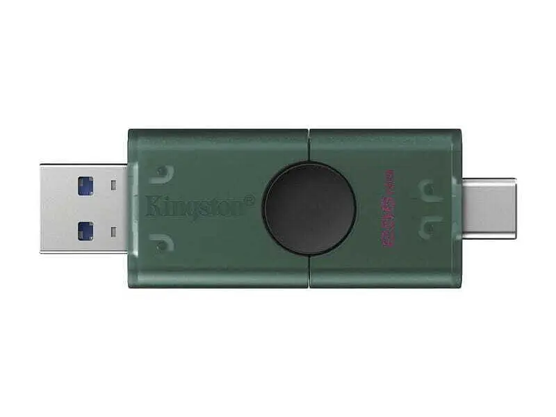 USB флеш накопичувач Kingston 256 GB DataTraveler Duo Green (DTDEG2/256GB) - фото 2