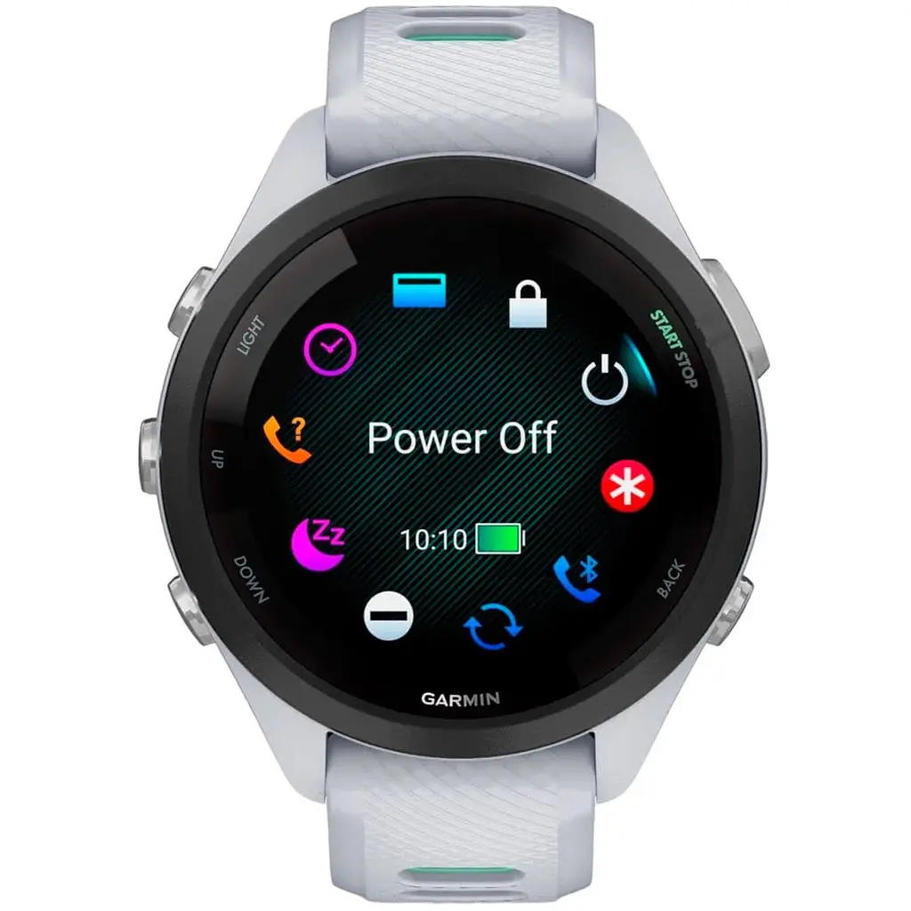 Смарт-годинник Garmin Forerunner 265S Black Bezel with Whitestone Case and Whitestone/Neo Tropic Silicone Band (010-02810-54) - фото 3