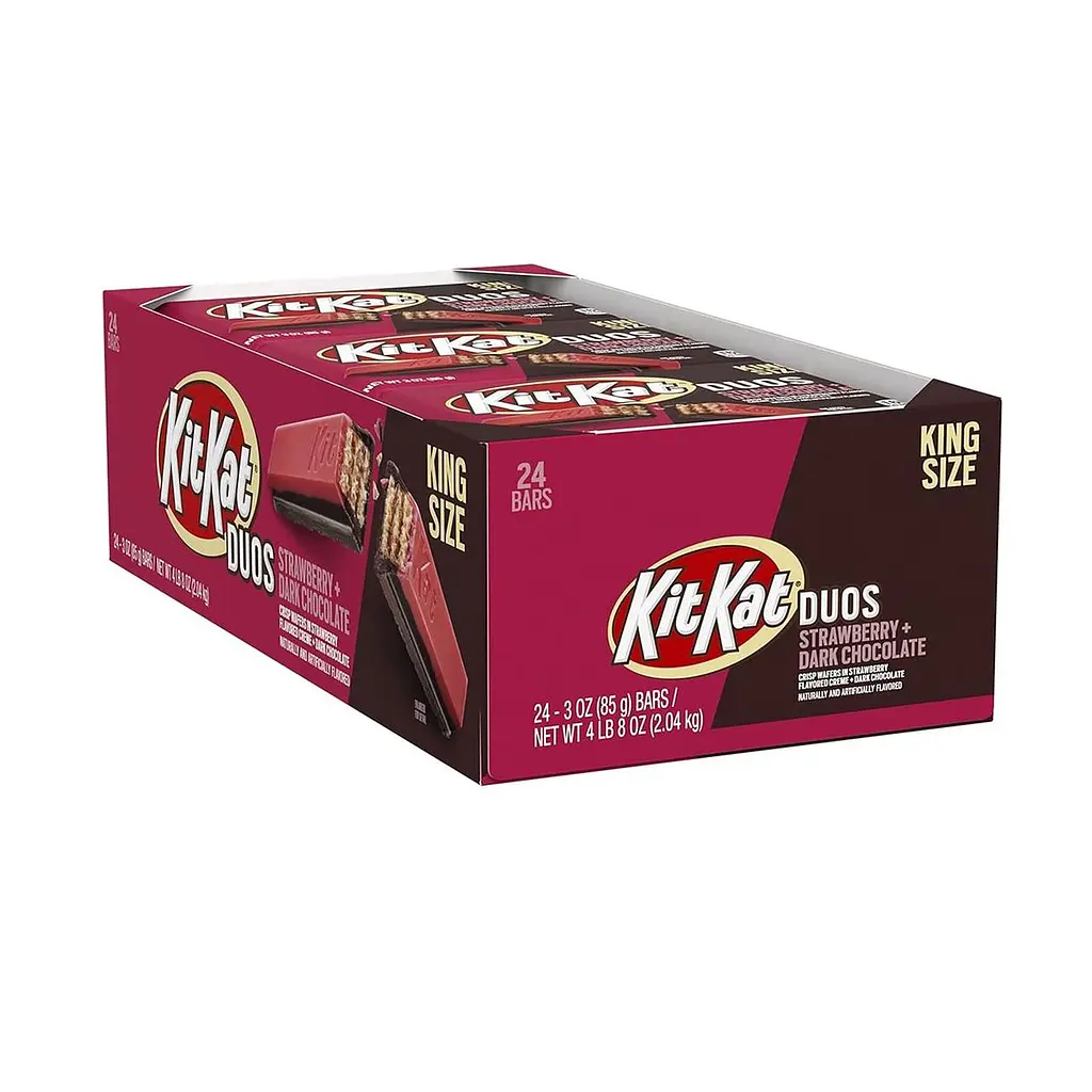 Шоколадний батончик Kit Kat Duos Chocolate Strawberry Creme Wafer King Size 85 г - фото 7