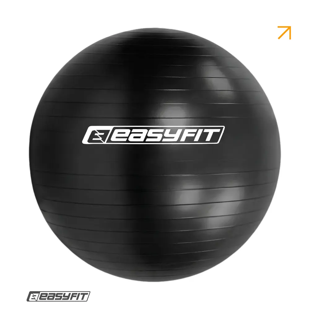 М'яч для фітнесу EasyFit BalanceBall 55 см чорний