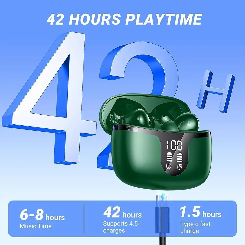 Бездротові навушники Bluetooth 5.3 з 4 HD мікрофонами - фото 2