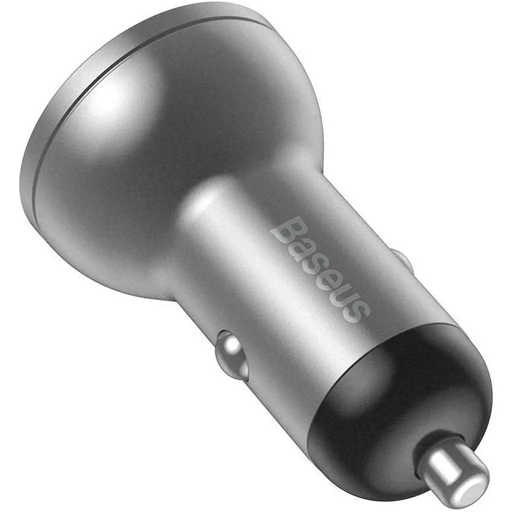 Автомобільний зарядний пристрій Baseus Digital Display Dual USB Car Charger Silver [CCBX-0S] [113777] - фото 3