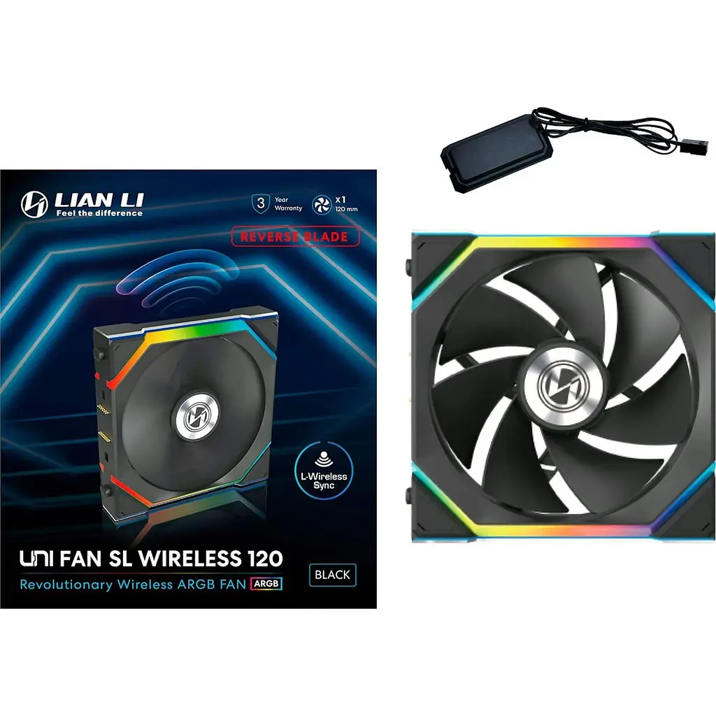 Вентилятор LIAN LI Uni Fan SL WIRELESS Reverse 120-1 Black (G99.12RSL1W1B.00) - фото 6