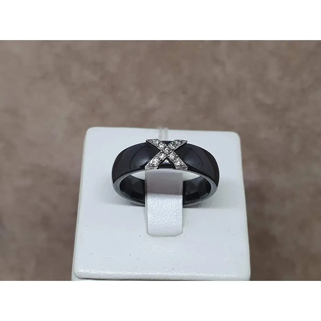 Срібне кільце Aurora з керамікою і фіанітами. С1015Ч 19,5 - фото 4