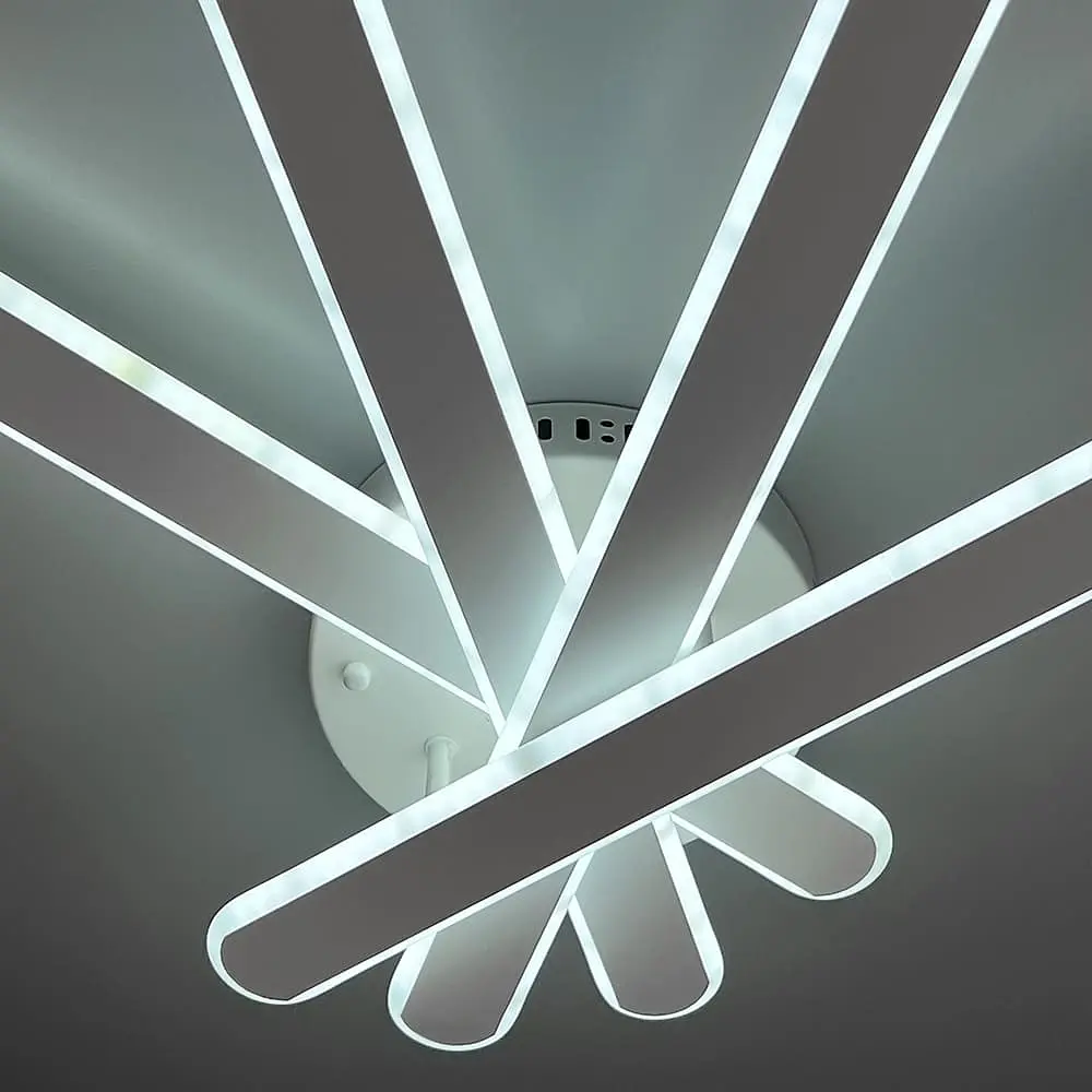 Настінно-стельовий LED світильник в білому корпусі 50х60х14 см | Line F | Арт. 6202-4 WT - фото 6