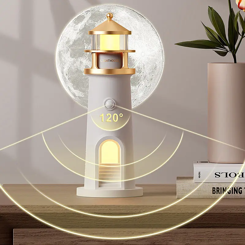 Проектор-нічник A08 Lighthouse 2in1 + Bluetooth колонка White - фото 3