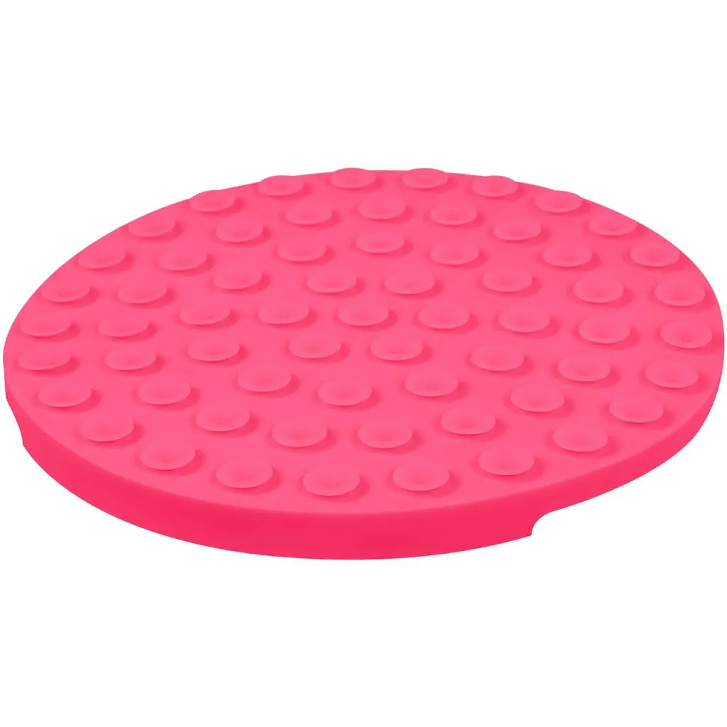 Миска-коврик для собак и кошек Waudog Silicone для медленного питания 211х211х30 мм розовый - фото 2