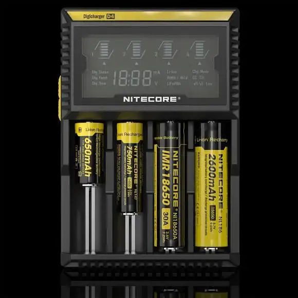Универсальное зарядное устройство Nitecore D4 на 4 канала для аккумуляторов - фото 7