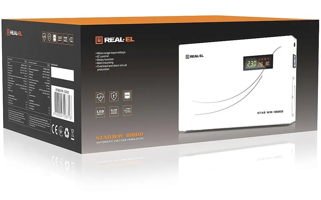 Стабілізатор напруги Real-EL Stab WM-10000 8000 Вт (EL122400015) - фото 10