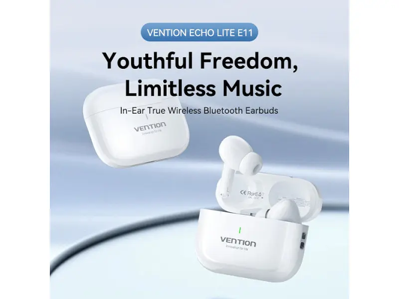 Наушники TWS Vention Elf Earbuds ECHO LITE E11 White (NBVW0) - фото 9