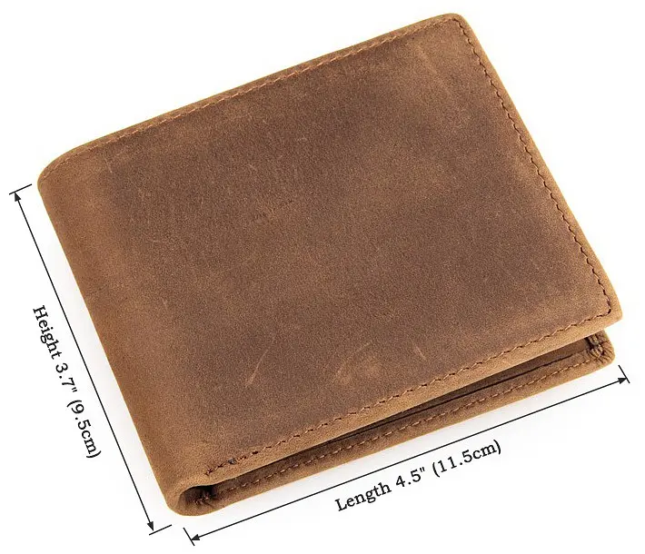 Мужской кожаный кошелек Vintage 11.5x9.5 см acs0015352 - фото 2
