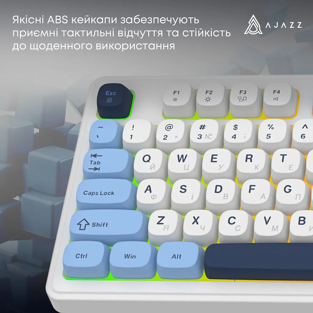 Клавіатура Ajazz AF98 White USB-C (AF98-GB) - фото 10