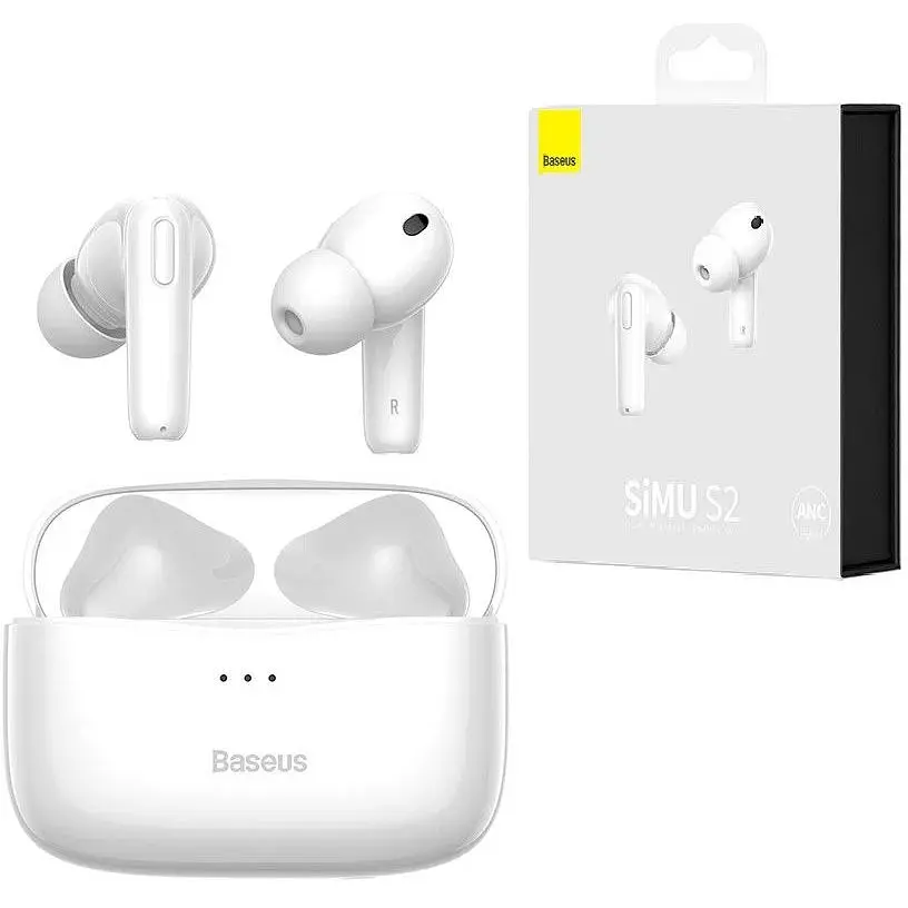 Наушники беспроводные Baseus S2 Simu NGS2-02 белые - фото 6